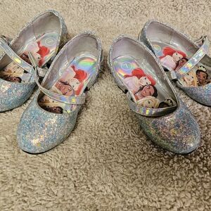 Girls Sparkle Mermaid Princess Mary Jane Shoes - Iridescent Blue